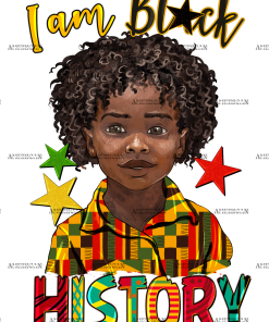 I Am Black History Black Boy-2 DTF Transfer