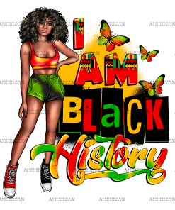 I Am Black History Juneteenth DTF Transfer