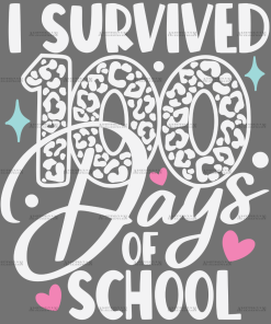 I Survived 100 Days Of School-1 DTF Transfer