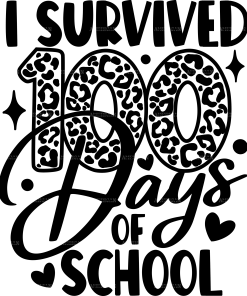 I Survived 100 Days Of School-4 DTF Transfer