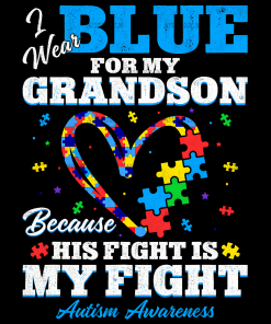 I Wear Blue For My Grandson DTF Transfer