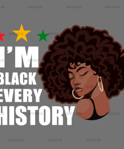 I'm Black Every History DTF Transfer
