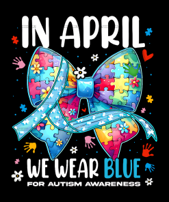 In April We Wear Blue-2 DTF Transfer