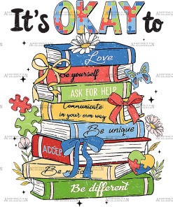 Its Ok To Be Different-9 DTF Transfer