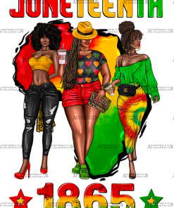 Juneteenth 1865 Black Woman DTF Transfer