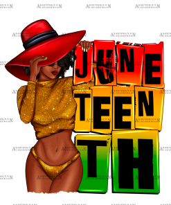 Juneteenth Afro Woman-2 DTF Transfer