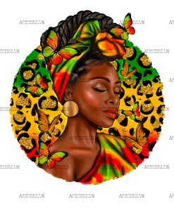 Juneteenth Black Woman Leopard DTF Transfer