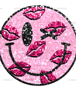 Kissy Smiley Happy Face DTF Transfer