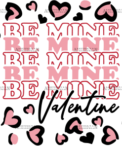 Leopard Be Mine Valentines UV DTF Transfer