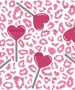 Leopard Heart Suckers UV DTF Transfer