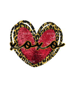 Leopard Heart Xoxo DTF Transfer