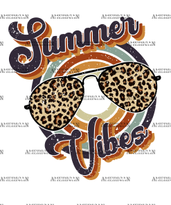 Leopard Retro Summer Vibes DTF Transfer