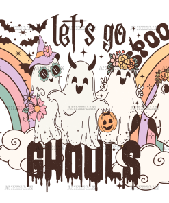 Let's Go Ghouls Rainbow UV DTF Transfer