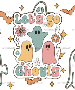 Lets Go Ghouls Bats UV DTF Transfer