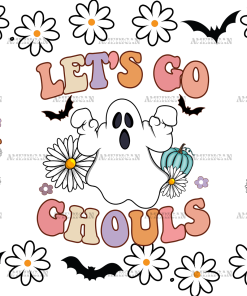 Lets Go Ghouls Spooky Season UV DTF Transfer