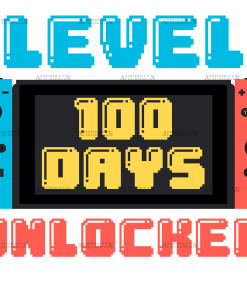 Level 100 Days Unlocked Colors DTF Transfer