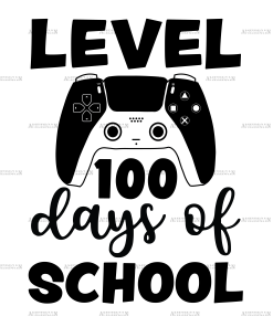 Level 100 Days of School-2 DTF Transfer