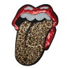 Lips Leopard Tongue Patch (Large/Sequin)