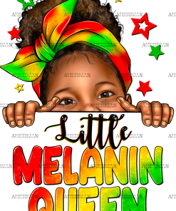 Little Melanin Queen Juneteenth DTF Transfer