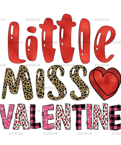 Little Miss Valentine-1 DTF Transfer