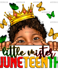 Little Mister Juneteenth Afro Boy DTF Transfer
