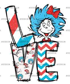 Love Dr. Seuss DTF Transfer