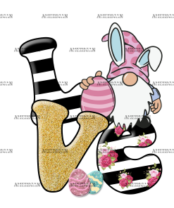 Love Easter Gnome DTF Transfer