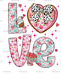 Love Heart DTF Transfer