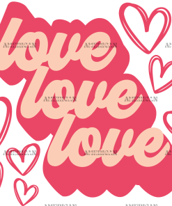 Love Hearts-2 UV DTF Transfer