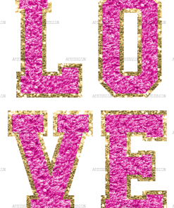 Love Hot Pink DTF Transfer