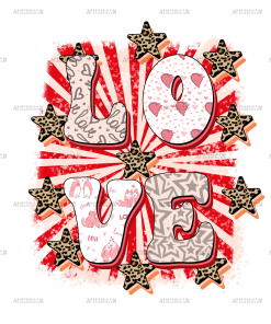 Love Stars DTF Transfer