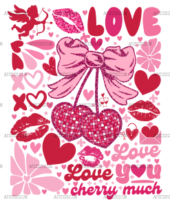 Love You Cherry Much DTF Transfer