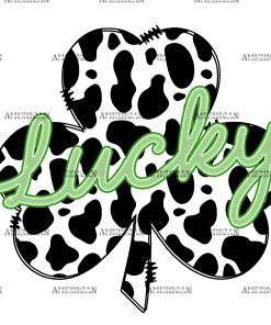 Lucky Clover Cowhide-1 DTF Transfer