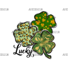 Lucky Four Leaf Clovers DTF Transfer
