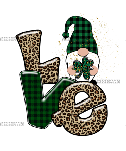 Lucky Love Gnome DTF Transfer