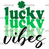 Lucky Vibes Leaves UV DTF Transfer
