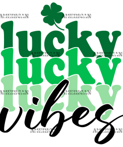 Lucky Vibes Leaves UV DTF Transfer