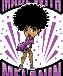 Made With Melanin Purple DTF Transfer