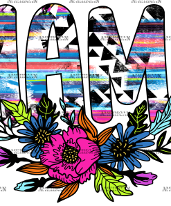 Mama Aztec Flowers DTF Transfer