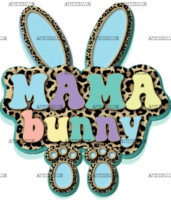 Mama Bunny Blue DTF Transfer