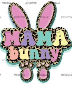 Mama Bunny Pink DTF Transfer