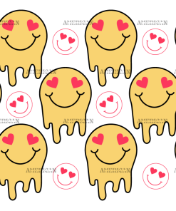 Melting Smiley Love-2 UV DTF Transfer