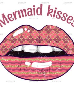 Mermaid Kisses Lips DTF Transfer
