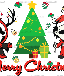 Merry Christmas Ghost UV DTF Transfer