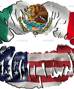 Mexico USA Lips Dtf Transfer