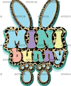 Mini Bunny Blue DTF Transfer