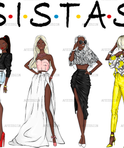 Modern Black Sistas DTF Transfer