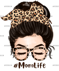 Mom Life Messy Bun DTF Transfer