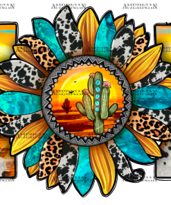 Mom Sunflower Cactus DTF Transfer
