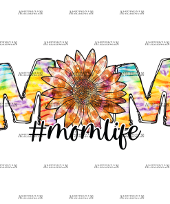 Mom Sunflower Tie Dye DTF Transfer